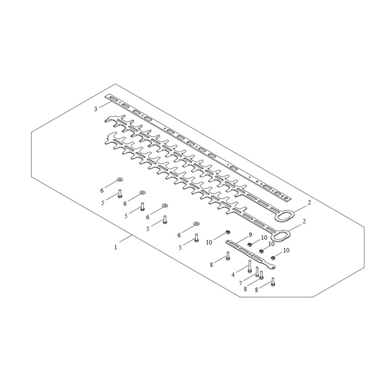Jeu couteaux taille haies Echo HC2020, HC2020R, DH202 - P100008710