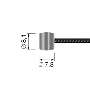 Câble souple Embout tonneau universel tondeuse, motobineuse. 2.5M