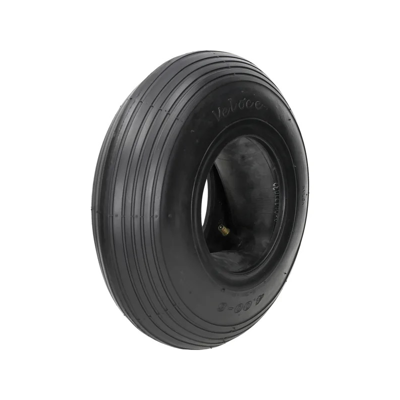 Pneu brouette 400x6, 400-6 4 plis  livré avec chambre à air T-510