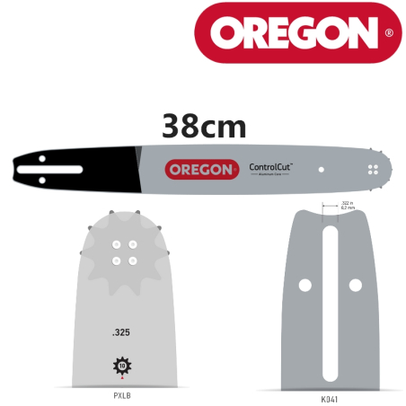 Guide chaine Oregon tronçonneuse 38 cm 325 058 64 dents - 158PXLBK041