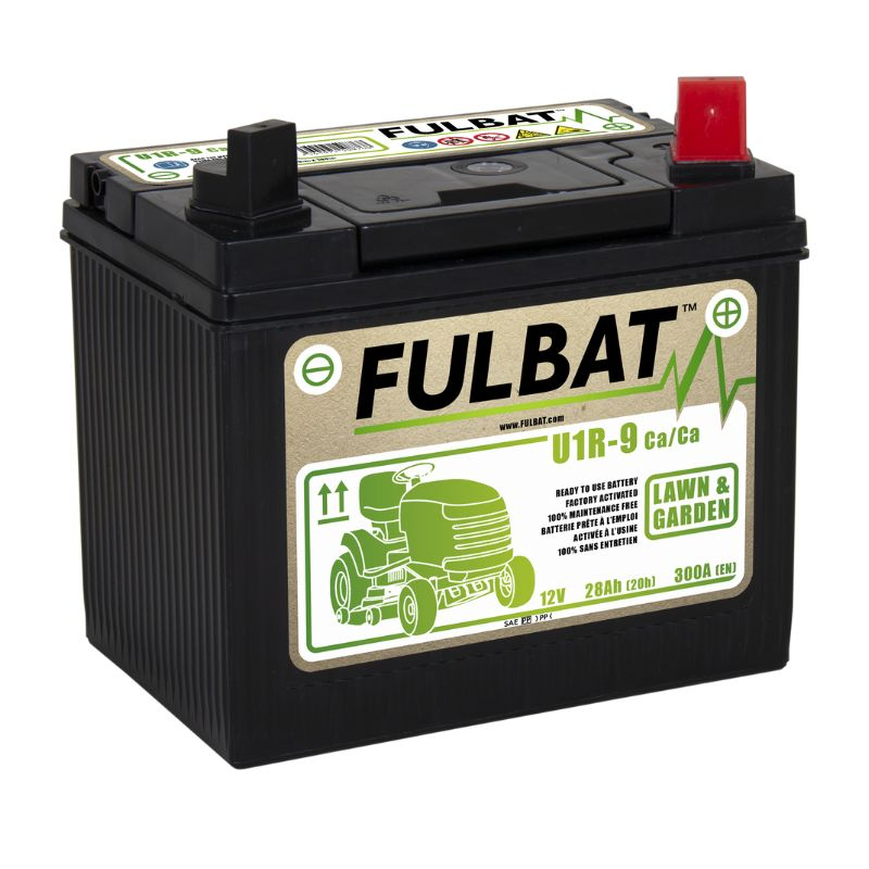 Batterie tracteur tondeuse Fulbat U1R-9 12V 28Ah 300A, + à droite