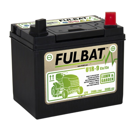Batterie tracteur tondeuse Fulbat U1R-9 12V 28Ah 300A, + à droite