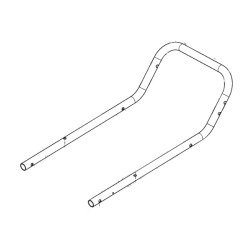 Guidon inférieur jaune tondeuse batterie Stiga MULTICLIP 47 / 547 / 747