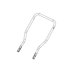 Guidon partie centrale jaune tondeuse batterie Stiga MULTICLIP 47 / 50 / 547