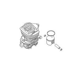 Cylindre piston complet tronçonneuse Oleo-Mac GS 35, GS350