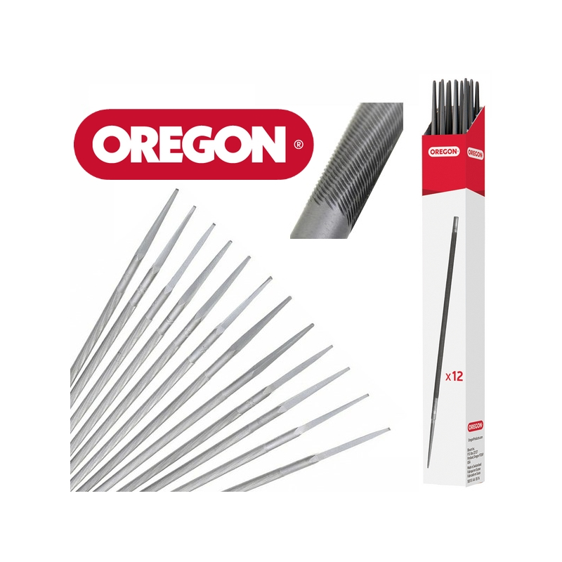 Lot de 12 limes rondes affûtage chaine tronconneuse Oregon