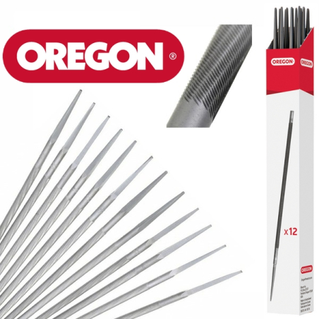 Lot de 12 limes rondes affûtage chaine tronconneuse Oregon