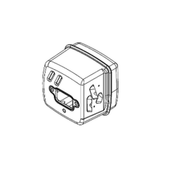 Pot d'échappement tronçonneuse Oleo-Mac GS520 - 50080143R
