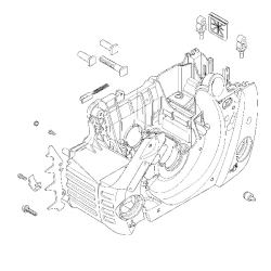 Carter moteur / réservoir tronçonneuse Husqvarna