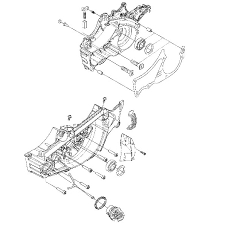 Carter moteur / réservoir huile tronçonneuse Husqvarna 545