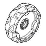 Roue avant tondeuse à batterie Husqvarna LB, LC - 587631501