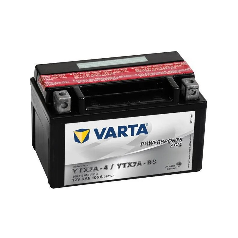 Batterie tracteur tondeuse 12V - 6Ah FTX7ABS