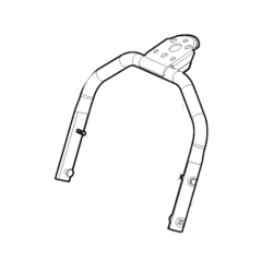 Guidon intermédiaire jaune tondeuse à batterie Stiga MULTICLIP 547 / 747
