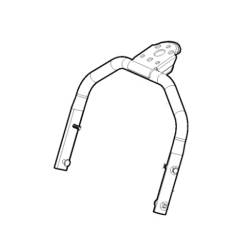 Guidon inférieur jaune tondeuse à batterie Stiga