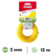 Fil nylon carré Oregon débroussailleuse 2 mm x 15m