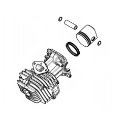 Cylindre piston tronçonneuse Oleo-Mac GST360
