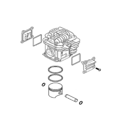 Cylindre piston complet tronçonneuse Oleo-Mac 952