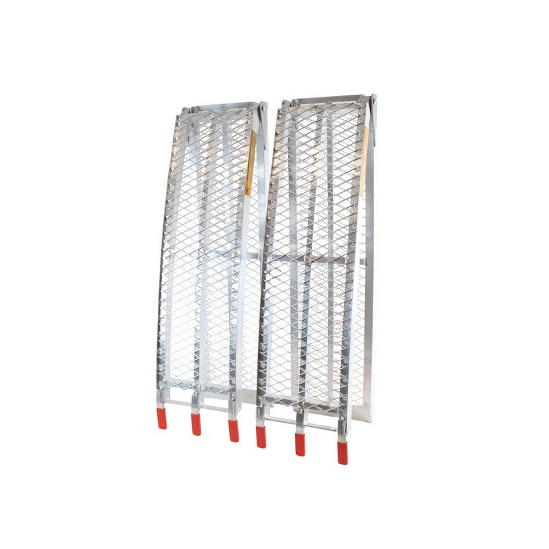 Jeu de rampes aluminium de 225cm courbées et pliable