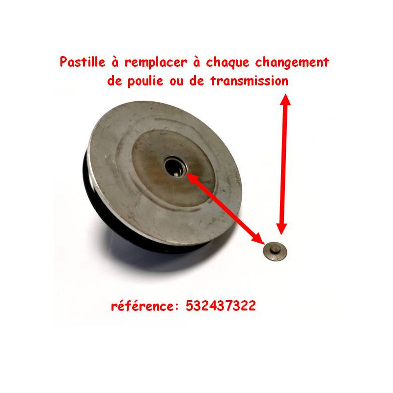 Disque friction tracteur tondeuse Mc Culloch