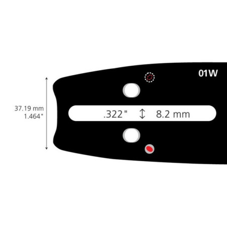 Guide chaine tronçonneuse 40 cm 3/8 058