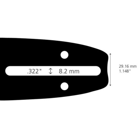 Guide chaîne tronçonneuse Carlton 3/8LP 050