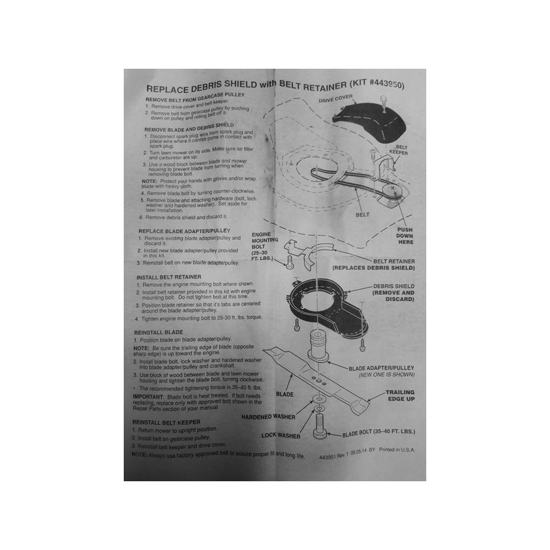 Support de lame tondeuse Mc Culloch