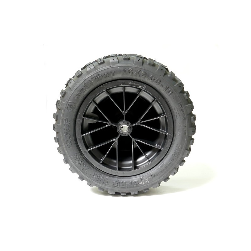 Roue avant droite autoportée Mc Culloch coupe frontale