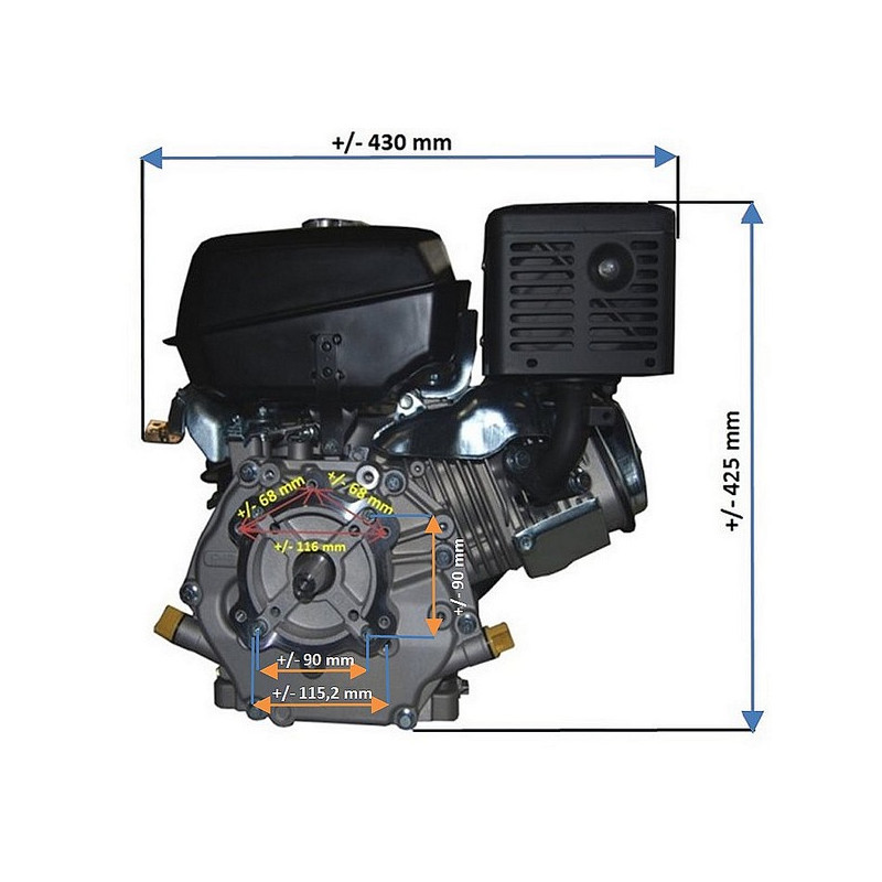 Moteur essence Kohler CH395 montage motoculteur Staub