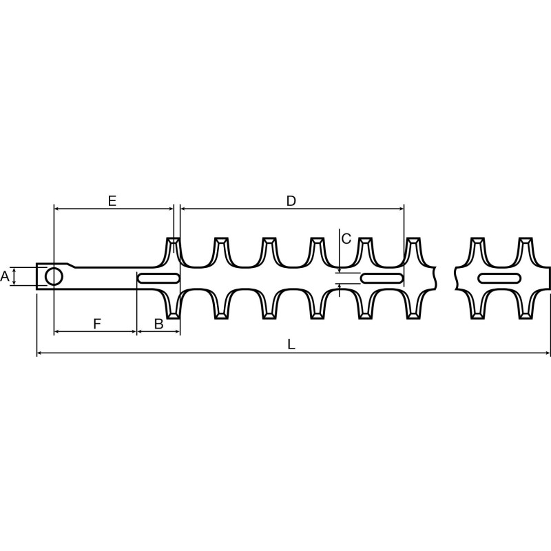 Lame inférieur taille haies Dolmar