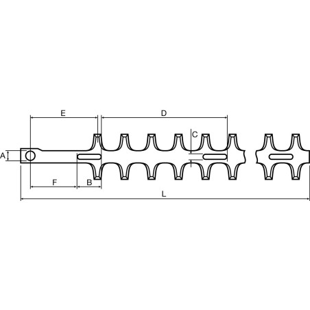 Lame inférieur taille haies Dolmar