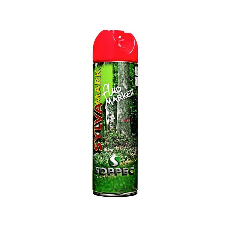Bombe peinture forestiere rouge Fluomarker