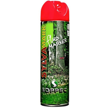 Bombe peinture forestiere rouge Fluomarker