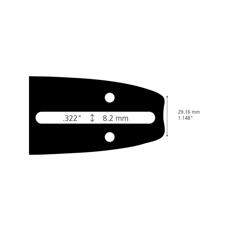 Guide chaîne tronçonneuse Carlton 3/8LP 050
