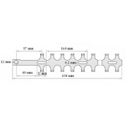 Lame supérieur taille haies Alpina, Dolmar, Kawasaki, Oleo Mac, Makita
