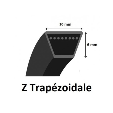 Courroie lisse trapézoïdale Z47