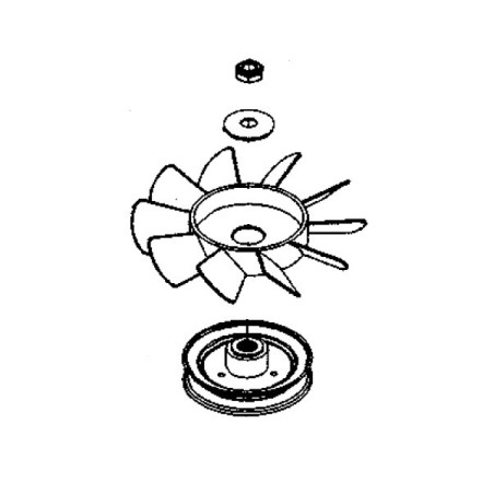 Ventilateur / poulie boite vitesse Hydrogear