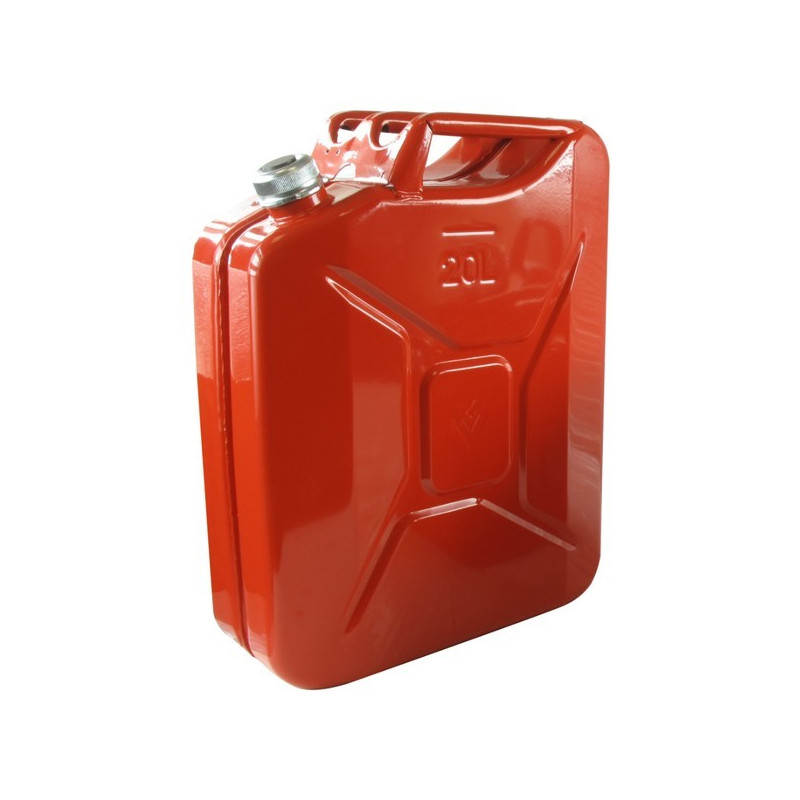 Jerrican métallique 20 litres rouge