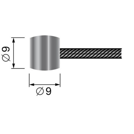 Cable souple tonneau universel 2500mm