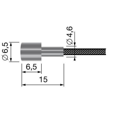 Cable souple cylindrique étagé universel 2500mm