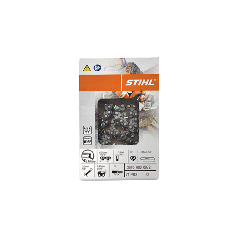 Chaîne tronçonneuse Stihl 1/4 1.1mm 72 dents