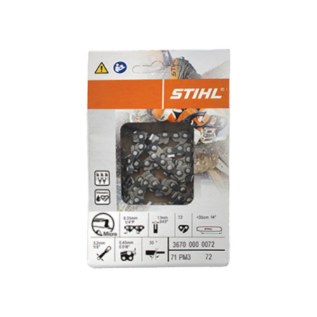 Chaîne tronçonneuse Stihl 1/4 1.1mm 72 dents