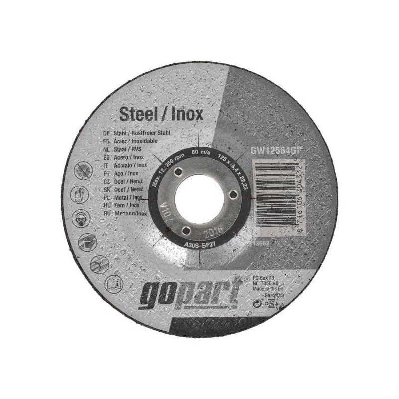 Disque à meuler Gopart 125 x 6.4 x 22.2mm