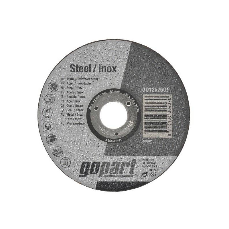 Disque à couper plat Acier / Inox 125x2,5mm