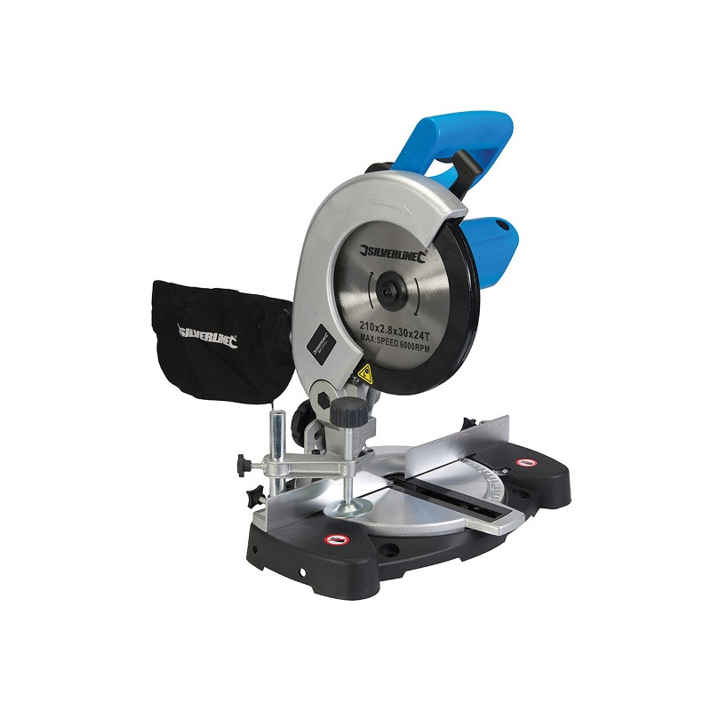 Scie radiale combinée Silverline 210 mm, 1 400 W