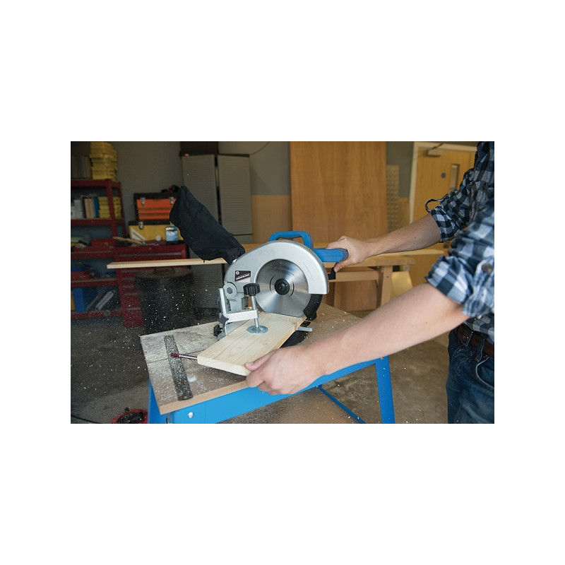 Scie radiale combinée Silverline 210 mm, 1 400 W