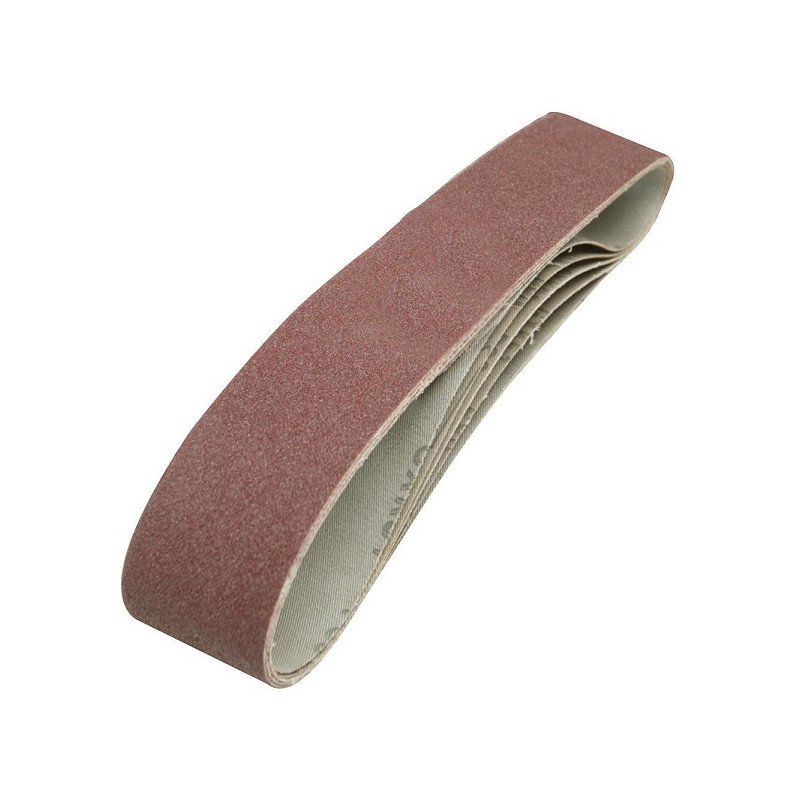 5 bandes abrasives 50 x 686 mm grain 80 Silverline