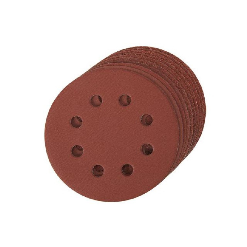 10 disques abrasifs perforés auto-agrippants 115 mm Silverline