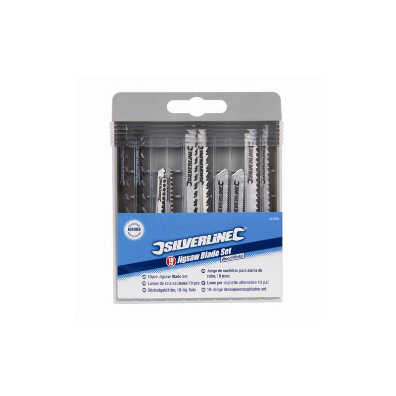 10 lames de scie sauteuse Silverline