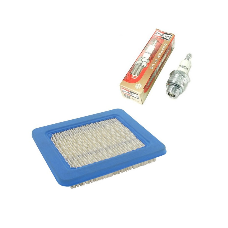Kit filtre à air Briggs & Stratton + bougie Champion RJ19LM