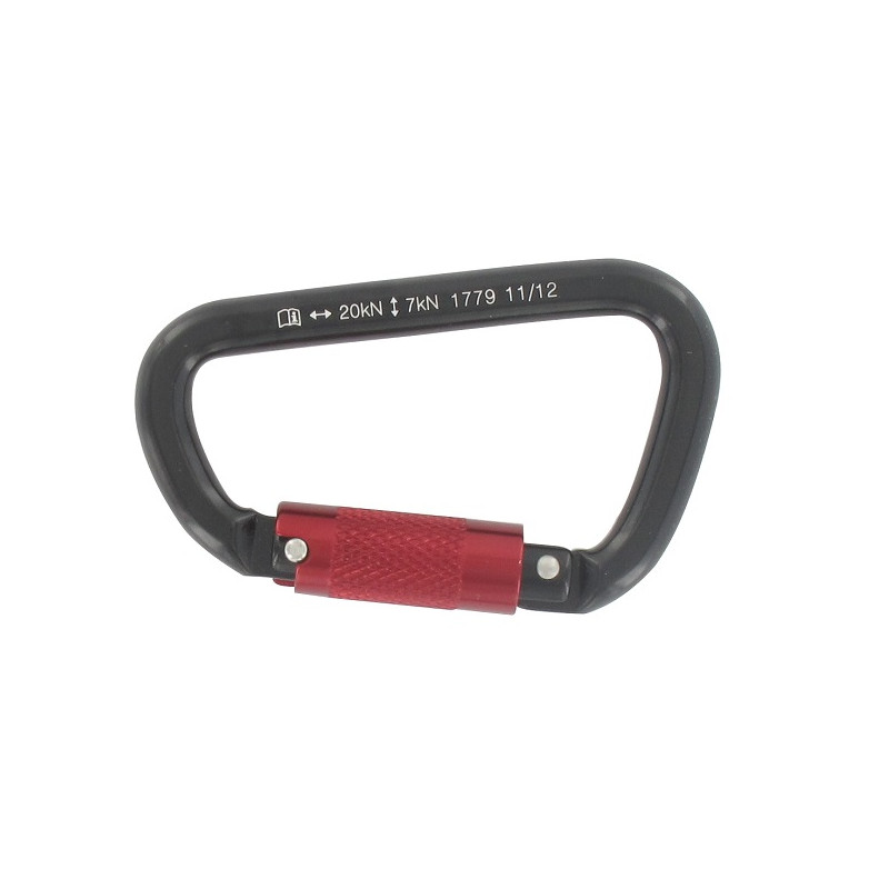 Mousqueton aluminium triple sécurité